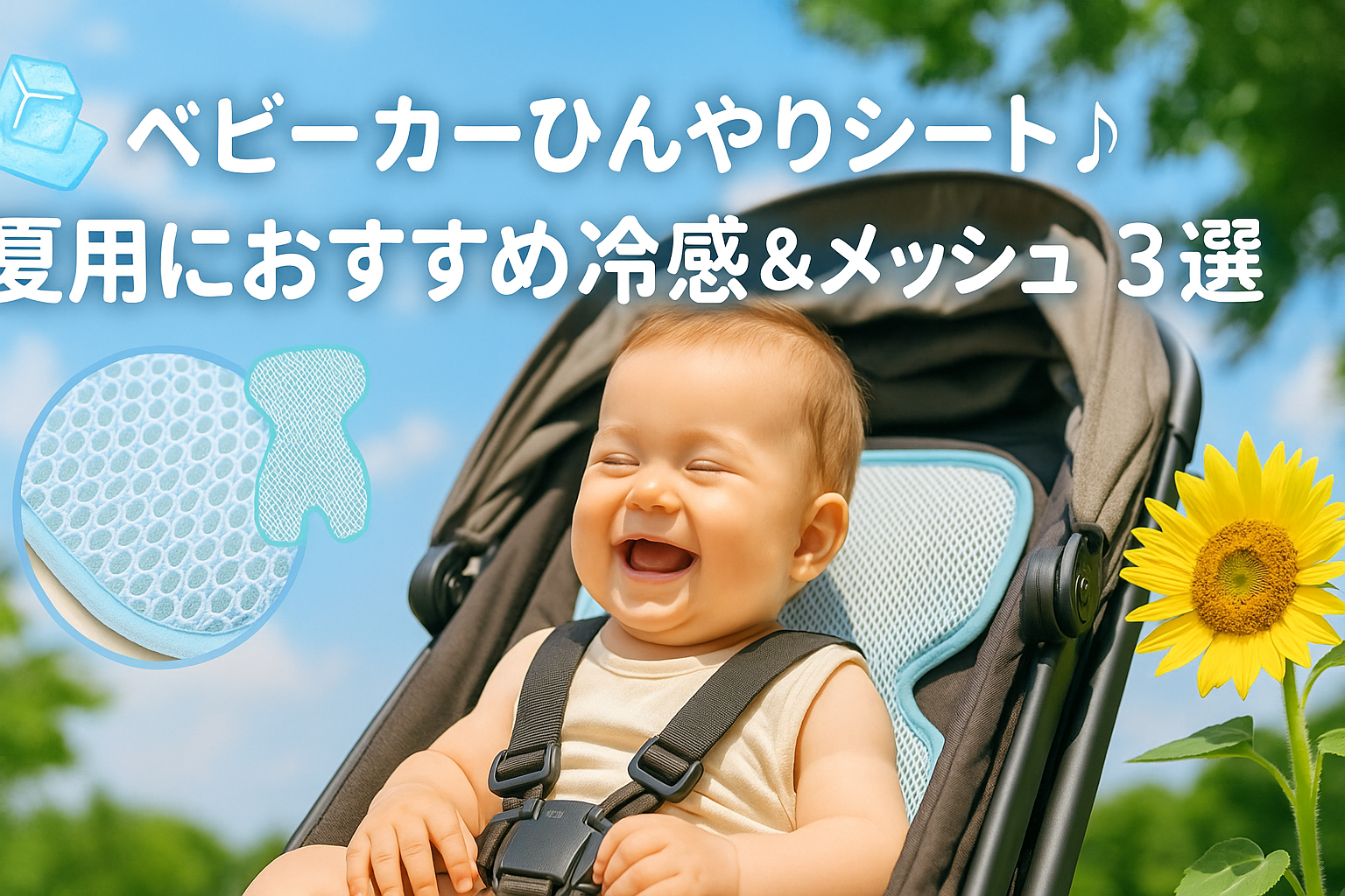 ベビーカー ひんやりシート メッシュ 夏用 冷感