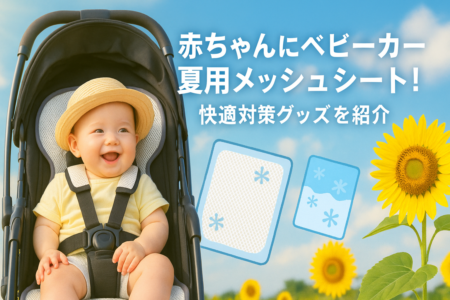 赤ちゃん ベビーカー 夏用 メッシュシート