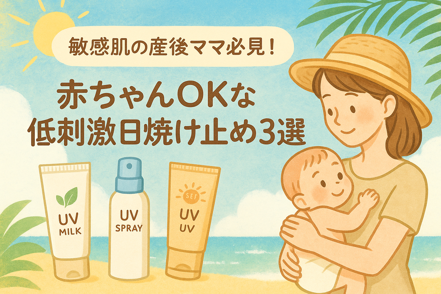 産後 ママ 日焼け止め 赤ちゃん OK