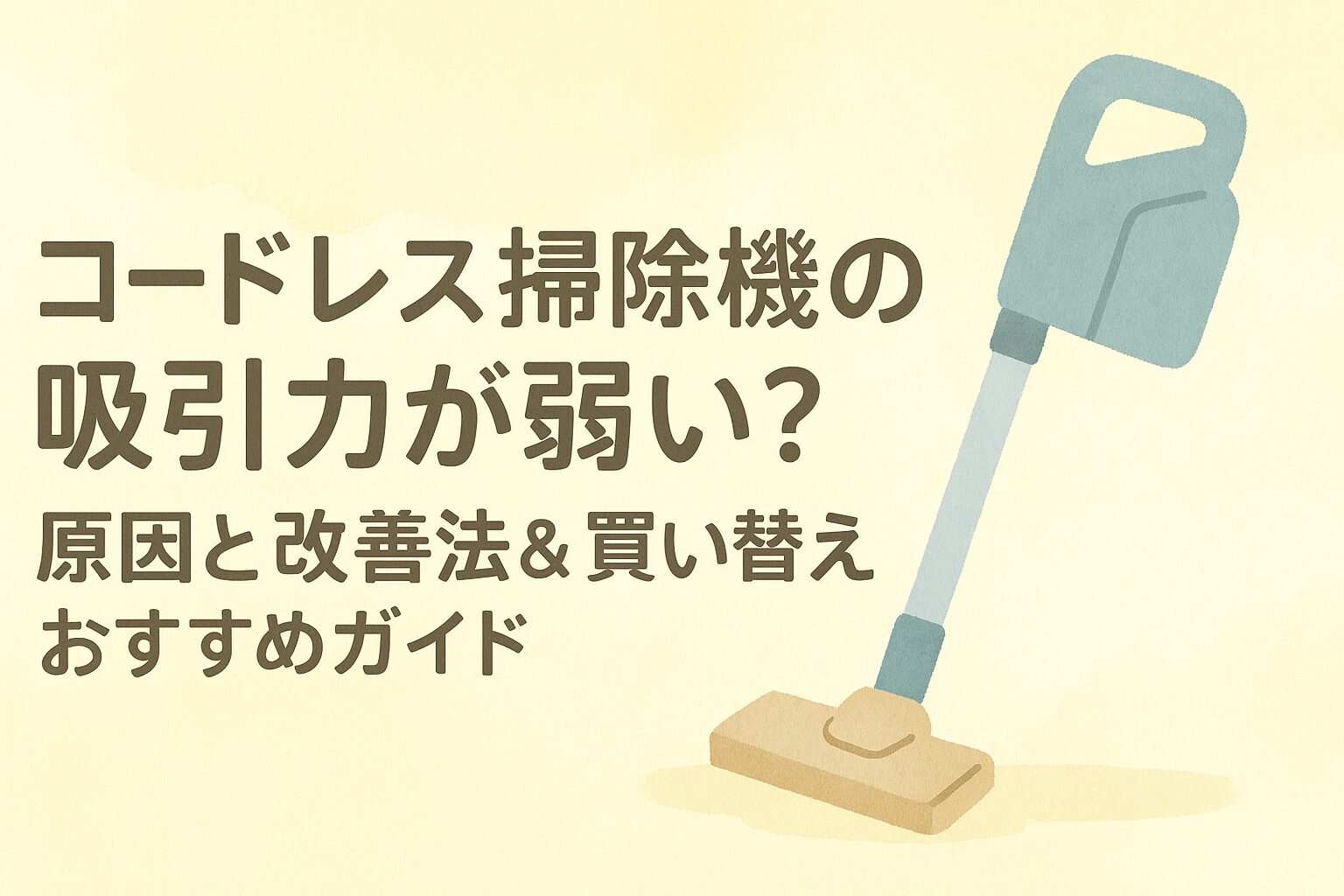 コードレス 掃除機 吸引力 弱い