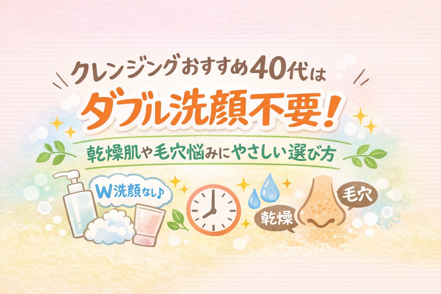 クレンジング おすすめ 40 代 ダブル 洗顔 不要