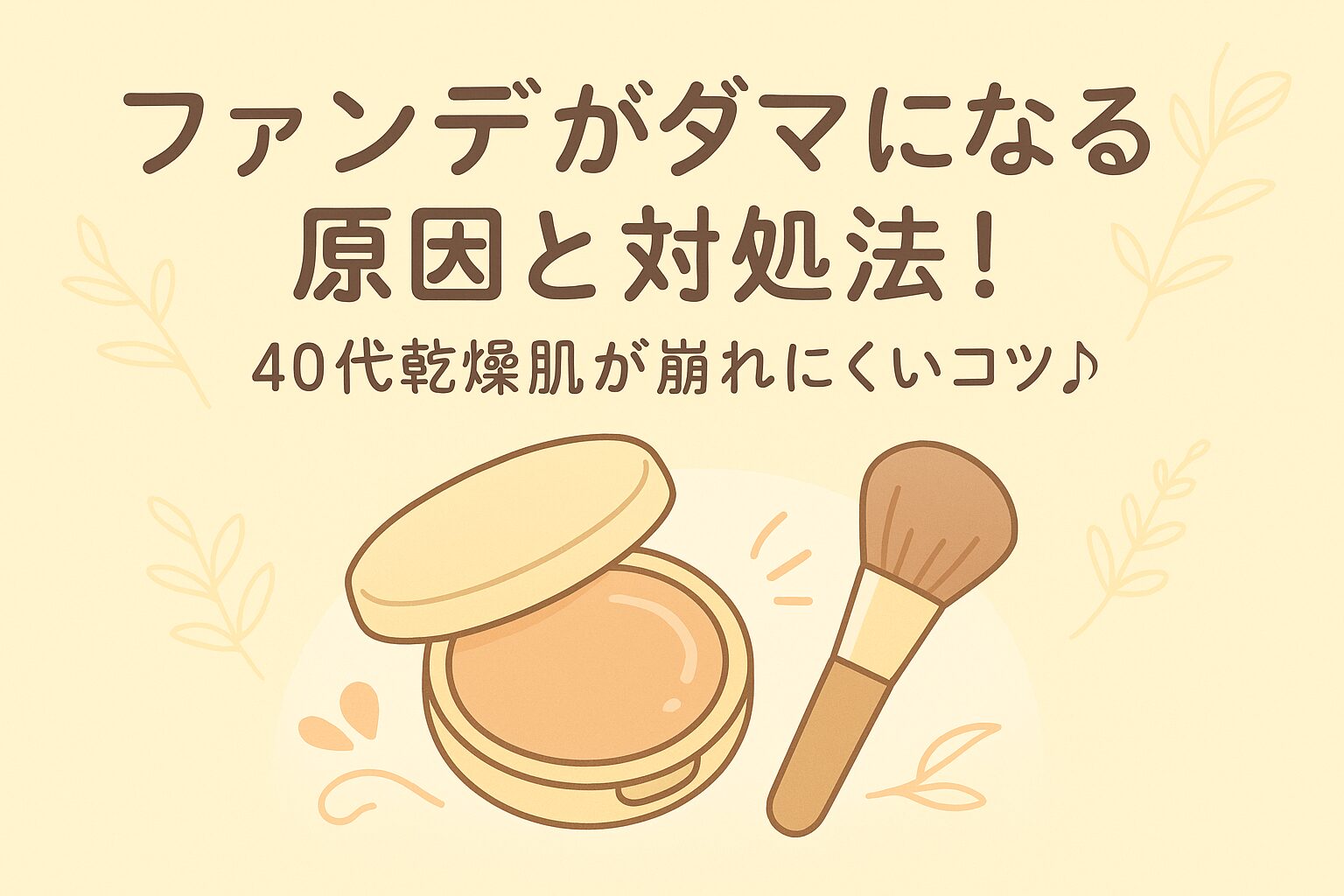 ファンデ ダマ に なる