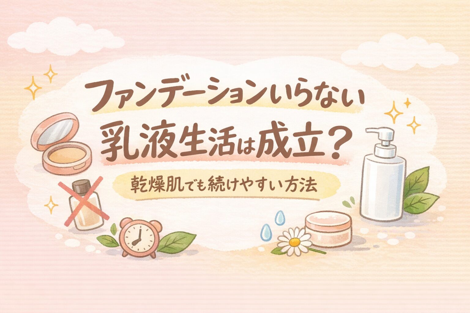 ファンデーション いらない 乳液