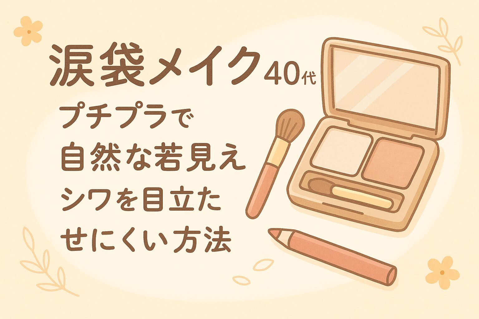 涙 袋 メイク 40 代 プチプラ